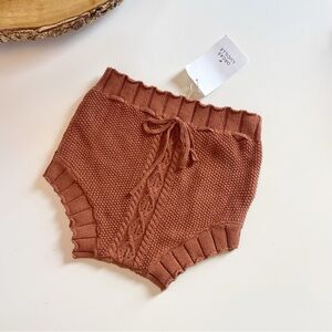 New • Orcas Lucille Burnt Orange Tie Up Knit Bloomers | 2T